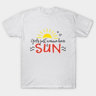 Sunset Typography Beach Art T-Shirt